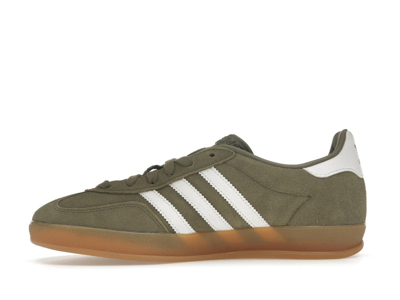 adidas Gazelle Indoor Olive Strata Cloud White Gum - Olive Strata/Cloud White/Gold Metallic - JQ0174 - 17