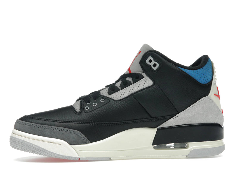 Air Jordan 3 Retro OG Rare Air - Black/Chile Red/Neutral Grey/Military Blue/Coconut Milk - IB8967-004 - 17