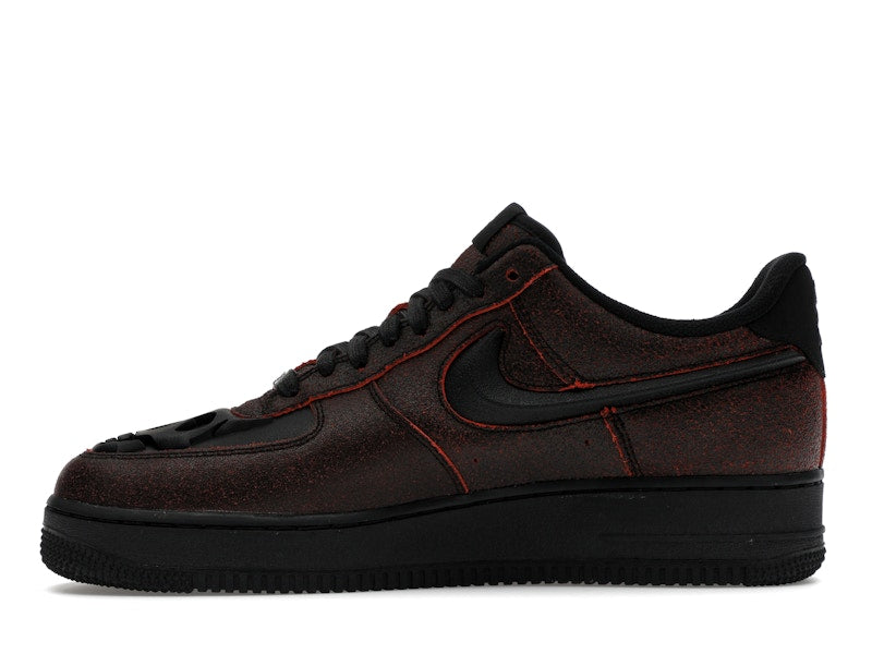 Nike Air Force 1 Low Retro QS Halloween Skull - Black/Black/Crimson - HV2016-001 - 18