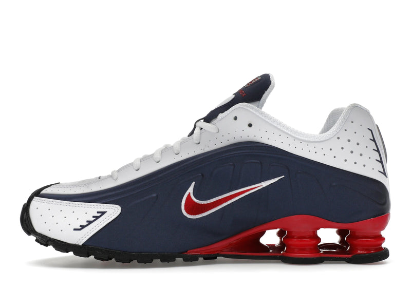 Nike Shox R4 Usa (2025) - Midnight Navy/White/Metallic Silver/Gym Red - HQ1988-400 - 18