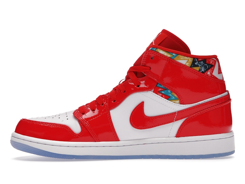 Jordan 1 Mid Barcelona Sweater Red Patent - widok 19