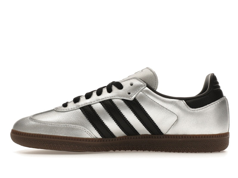 adidas Samba OG Silver Metallic Black Gum (Women's) - Silver Metallic/Core Black/Gum 5 - JI4218 - 18