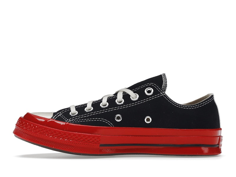 Converse Chuck Taylor All Star 70 Ox Comme des Garcons PLAY Black Red Midsole - Black/Red/Egret - A01795C - 18