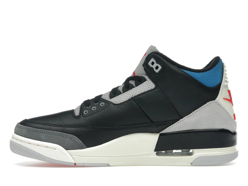 Air Jordan 3 Retro OG Rare Air - Black/Chile Red/Neutral Grey/Military Blue/Coconut Milk - IB8967-004 - 18