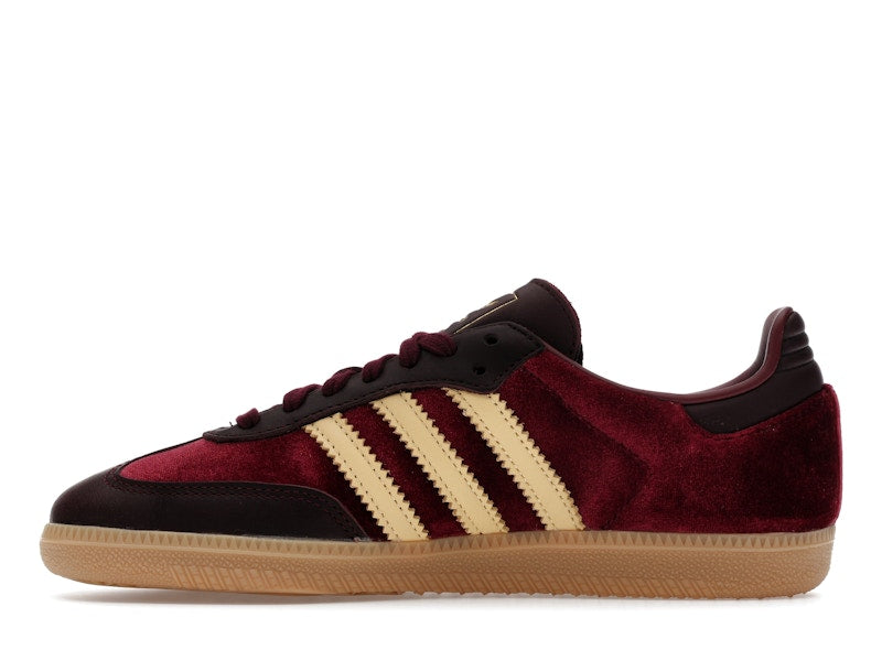 adidas Samba OG Shadow Red Velvet (Women's) - Shadow Red/Maroon/Gum - JS1394 - 18