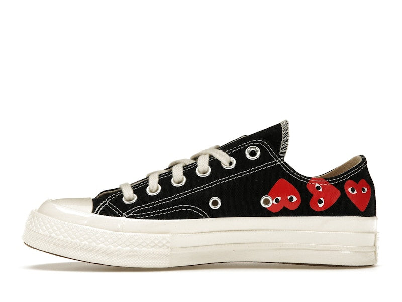 Converse Chuck Taylor All Star 70 Ox Comme des Garcons PLAY Multi-Heart Black - Black/Red/Egret - A08149C/AZ-K126-001-1 - 18