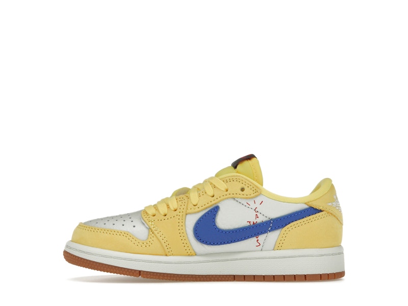 Air Jordan 1 Retro Low OG SP Travis Scott Canary (Enfant) - Canary/Racer Blue/Light Silver/Gum Medium Brown - DZ5909-700 - 18