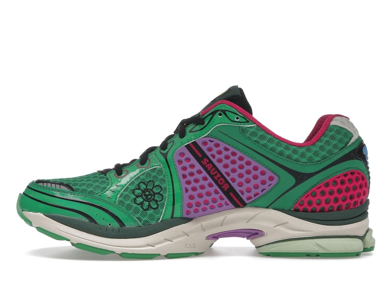 Saucony Progrid Triumph 4 Jae Tips Flowers Grow Uptown Sugar Maple - Green/Pink/Multi-Color - S70966-4 - 18