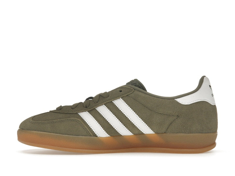 adidas Gazelle Indoor Olive Strata Cloud White Gum - Olive Strata/Cloud White/Gold Metallic - JQ0174 - 18
