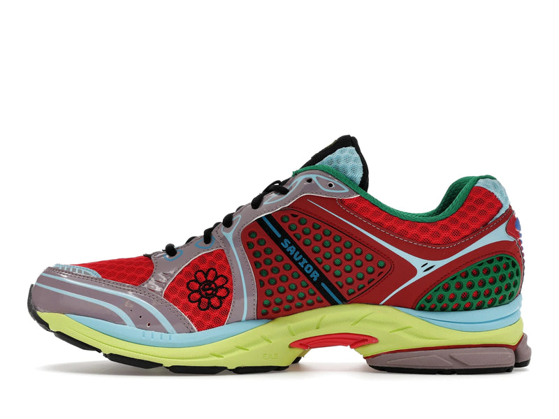 Saucony Progrid Triumph 4 Jae Tips Flowers Grow Uptown Poison Ivy - Red/Yellow/Multi-Color - S70966-1 - 18