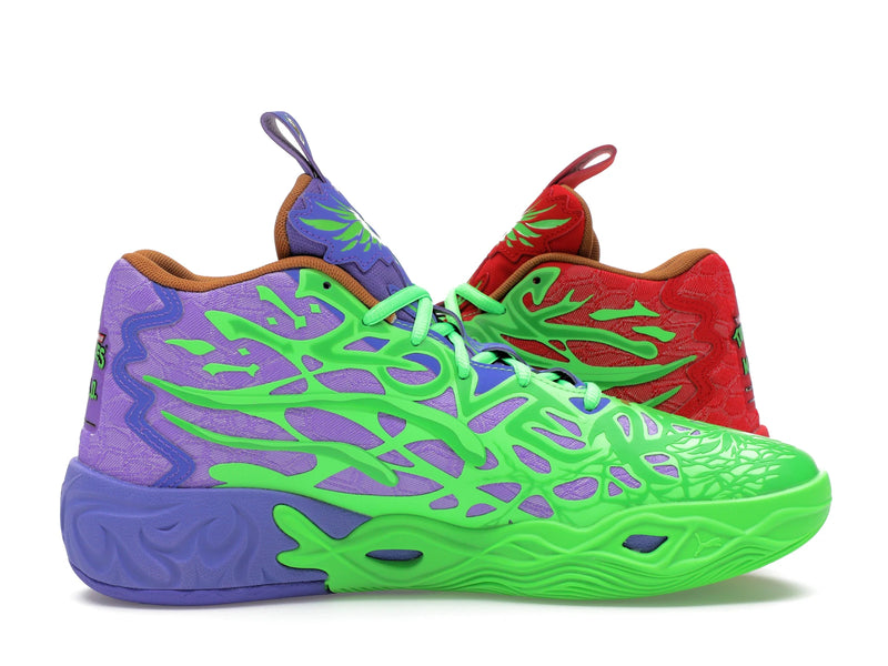 Puma Lamelo Ball Mb04 Teenage Mutant Ninja Turtles Raphael And Donatello - Fluro Green Pes/PUMA Red/Dark Amethyst - 312055-01 - 18