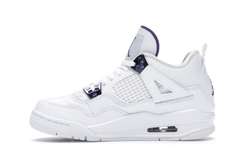 Air Jordan 4 Retro Metallic Purple (GS) - White/Court Purple-Metallic Silver - 408452-115 - 18