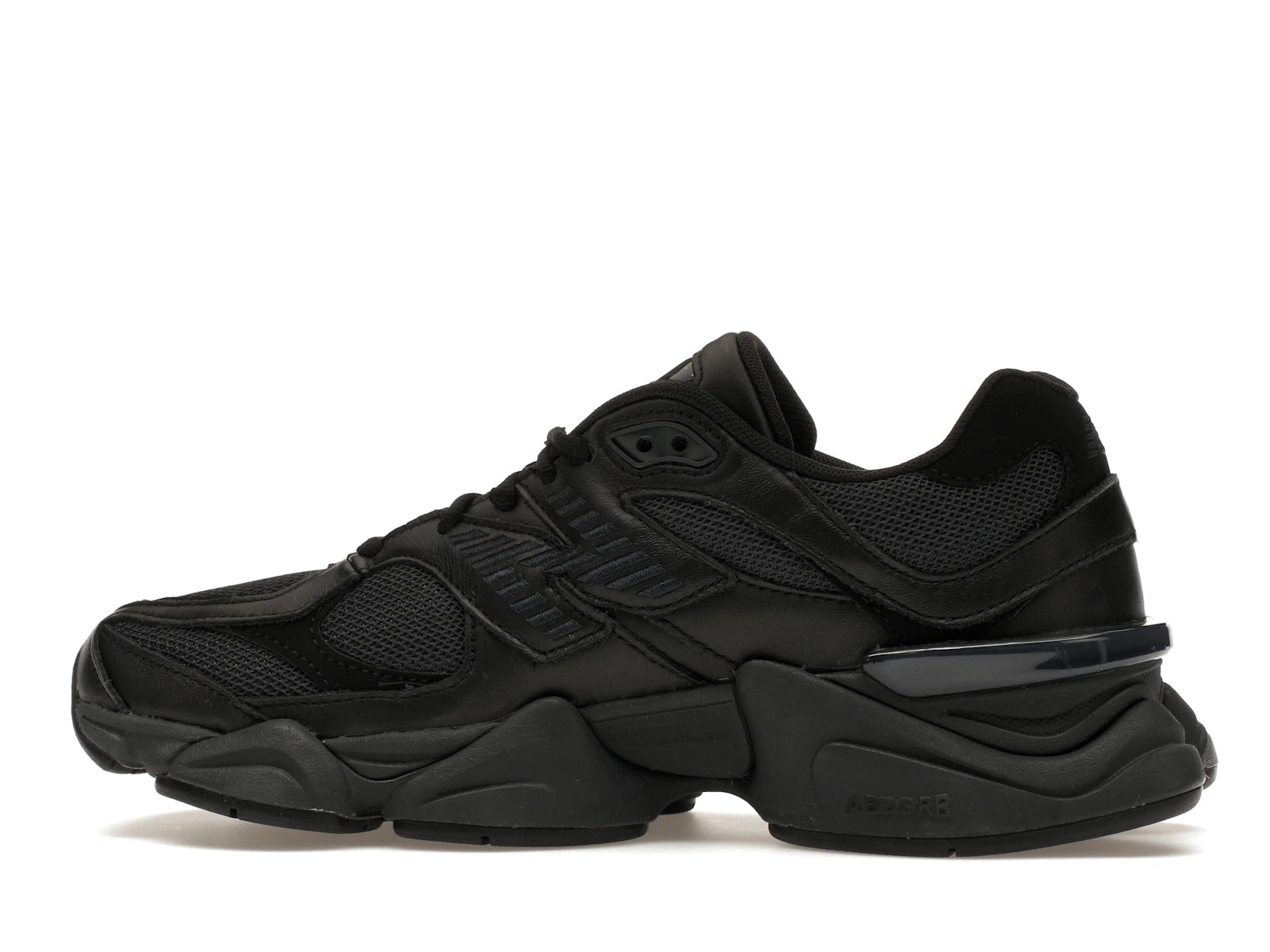 New Balance 9060 Triple Black Leather - U9060NRI - 19