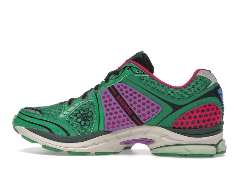 Saucony Progrid Triumph 4 Jae Tips Flowers Grow Uptown Sugar Maple - Green/Pink/Multi-Color - S70966-4 - 19