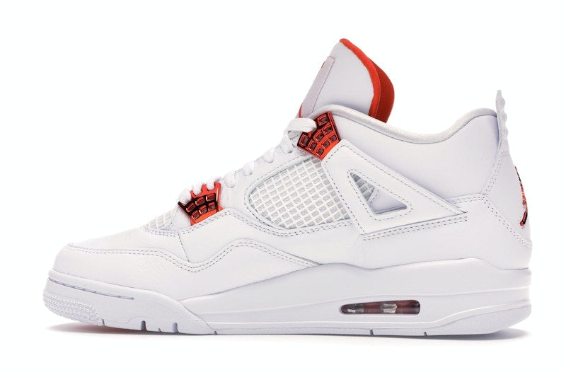Air Jordan 4 Retro Metallic Orange - White/Metallic Silver-Team Orange - CT8527-118 - 19