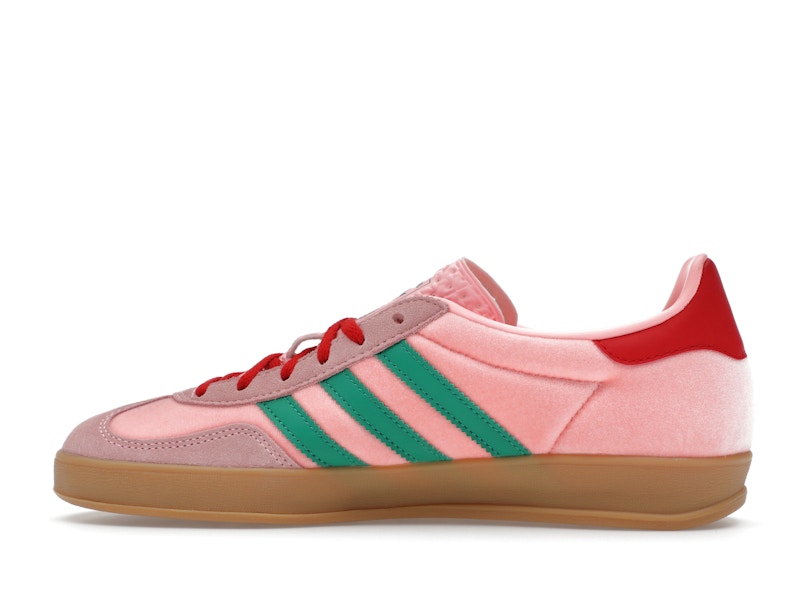 adidas Gazelle Indoor Pink Velvet (Women's) - Pink/Green/Scarlet - JI2713 - 19