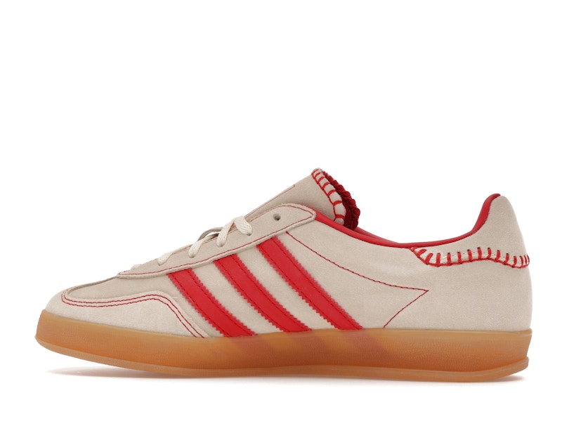 adidas Gazelle Indoor Beige Better Scarlet (Women's) - Beige/Better Scarlet/Cream White - JS1402 - 19