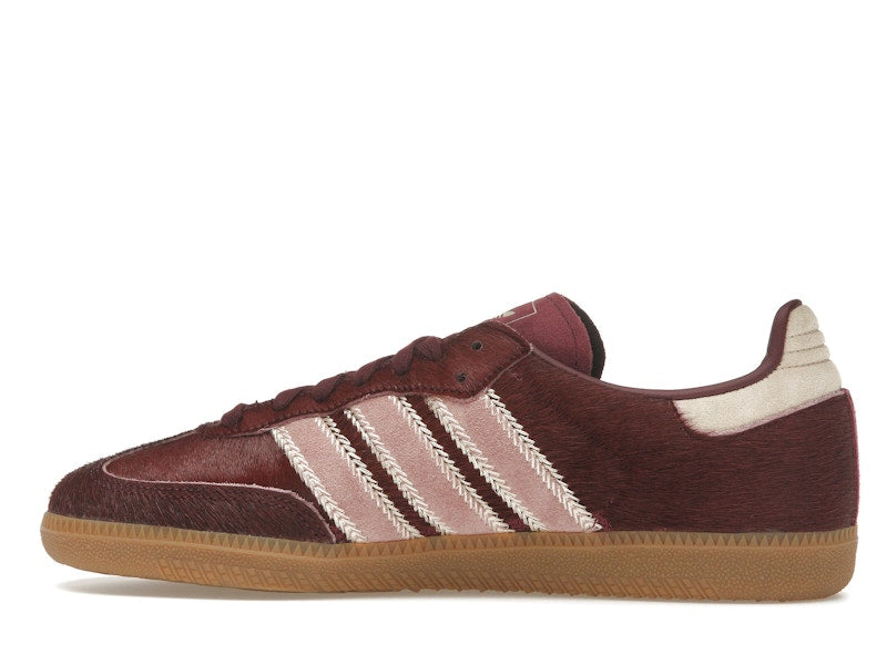 adidas Samba OG Maroon Sand Strata Pony (Women's) - Sand Strata/Maroon/Warm Clay - JP5330 - 19