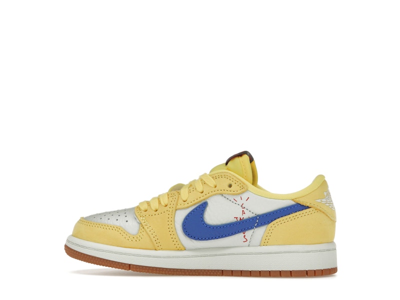 Air Jordan 1 Retro Low OG SP Travis Scott Canary (Enfant) - Canary/Racer Blue/Light Silver/Gum Medium Brown - DZ5909-700 - 19