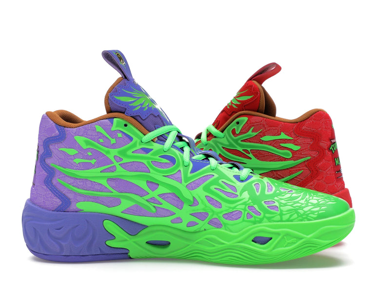 Puma Lamelo Ball Mb04 Teenage Mutant Ninja Turtles Raphael And Donatello - Fluro Green Pes/PUMA Red/Dark Amethyst - 312055-01 - 19