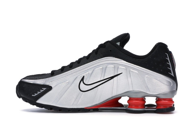 Nike Shox R4 Black Metallic Silver (2018) - Black/Metallic Silver-Max Orange - BV1111-008 - 19