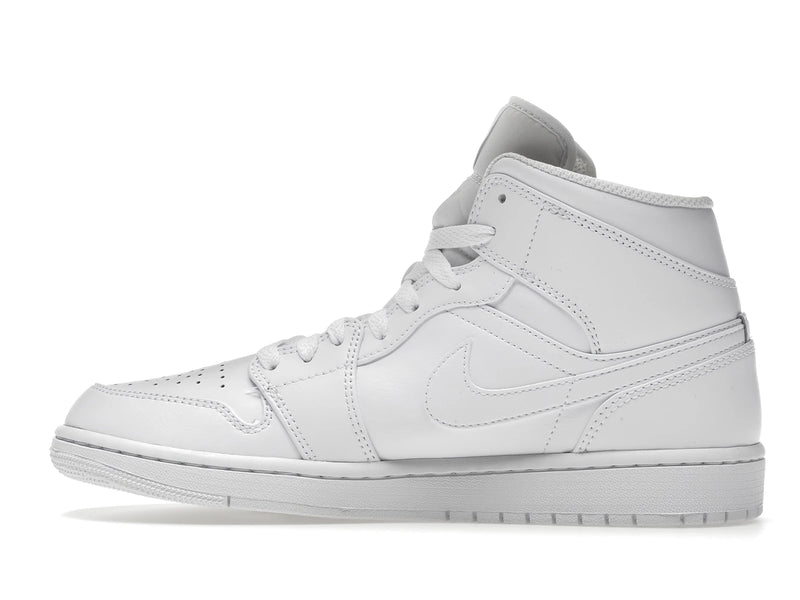 Air Jordan 1 Mid Triple White (2022) - White/White/White - 554724-136 - 19