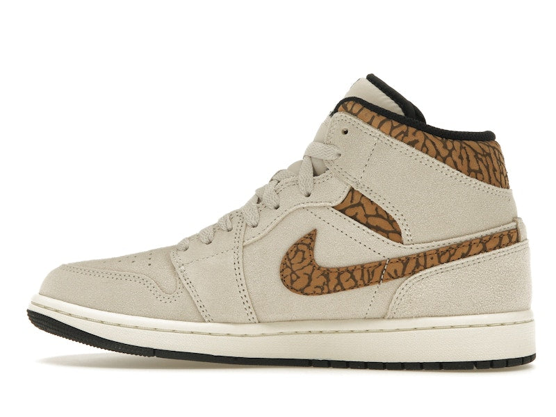 Air Jordan 1 Mid SE Brown Elephant - Light Orewood Brown/White/Light British Tan/Metallic Gold - DZ4129-102 - 19