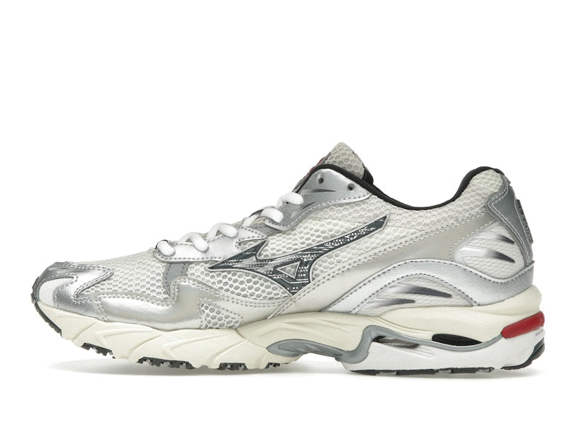 Mizuno Wave Rider 10 White Black Rythmic Red - vue 20