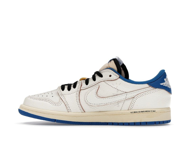 Air Jordan 1 Retro Low OG SP Fragment X Travis Scott Sail Military Blue (Enfant) - Sail/Black/Muslin/Military Blue - DO5442-104 - 19