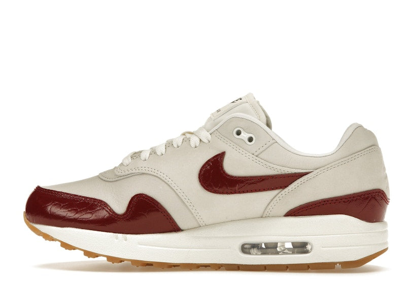 Nike Air Max 1 LX Team Red (Women's) - Sail/Sail/Gum Light Brown/Team Red - FJ3169-100 - 19
