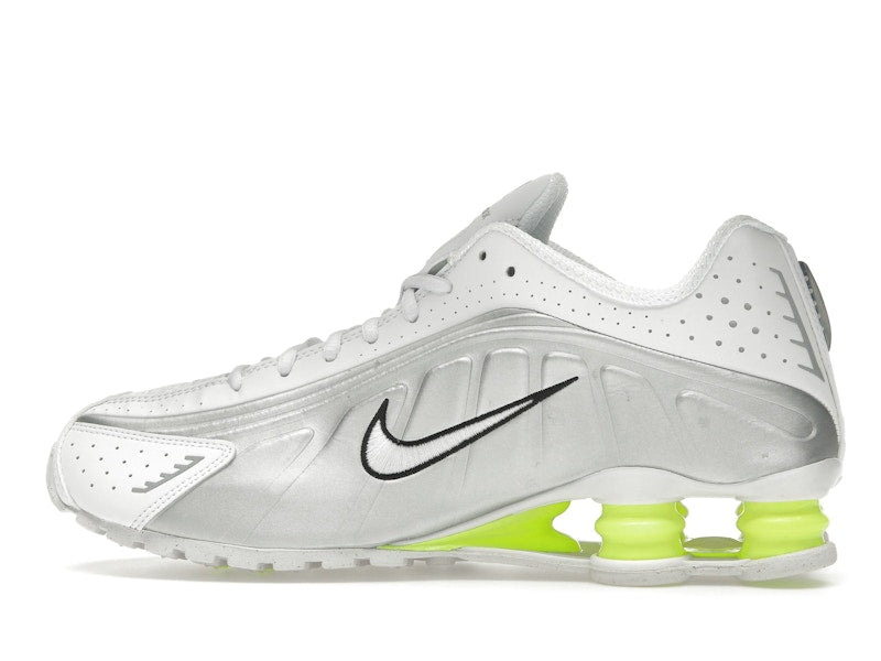 Nike Shox R4 White Metallic Silver Volt - White/Metallic Silver/Volt - AR3565-102 - 19