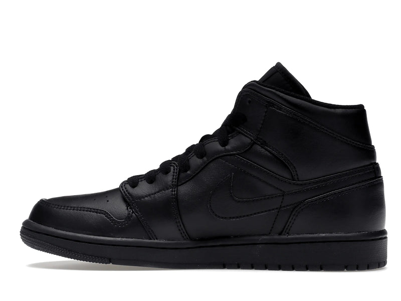 Air Jordan 1 Mid Triple Black (2022) - Black/Black/Black - 554724-093 - 19