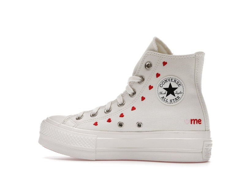 Converse Chuck Taylor All Star Lift Hi White Red (Women's) - vue 21