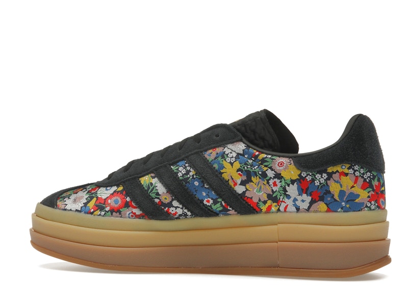 adidas Gazelle Bold Liberty London Floral Embroidery (Women's) - Core Black/Supplier Colour/Gold Metallic - JI2572 - 20