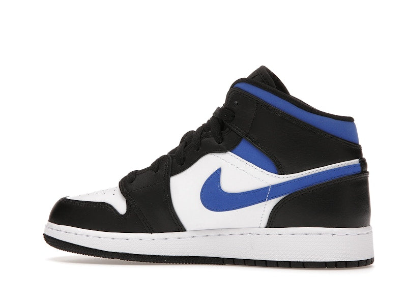 Air Jordan 1 Mid White Black Royal (GS) - White/Racer Blue-Black - 554725-140 - 20