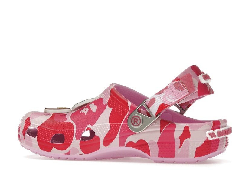 Crocs Classic Clog A Bathing Ape Bape Abc Camo Pink - vue 20