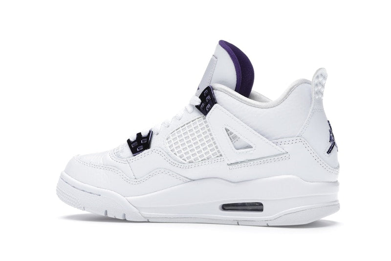 Air Jordan 4 Retro Metallic Purple (GS) - White/Court Purple-Metallic Silver - 408452-115 - 20