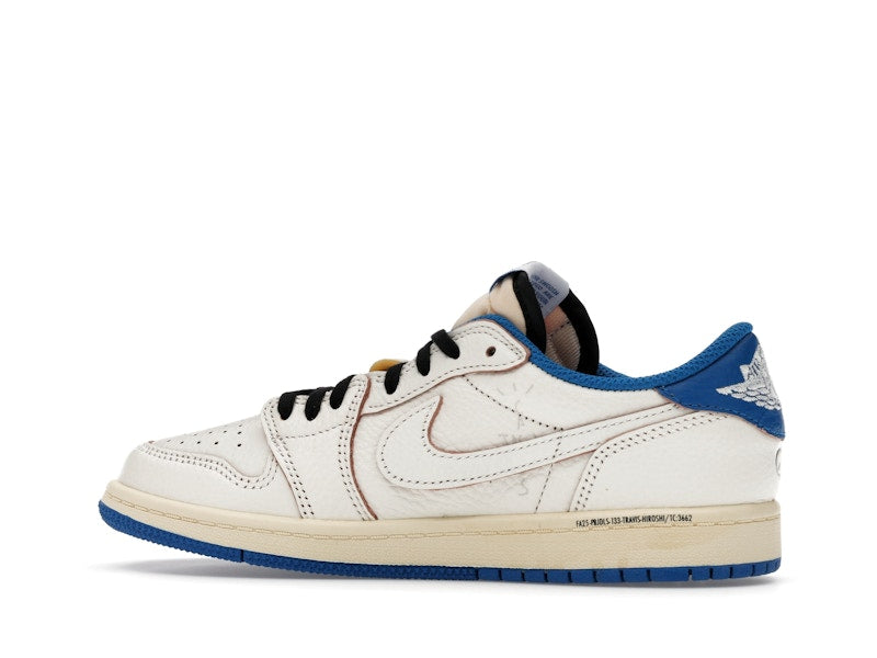 Air Jordan 1 Retro Low OG SP Fragment X Travis Scott Sail Military Blue (Enfant) - Sail/Black/Muslin/Military Blue - DO5442-104 - 20
