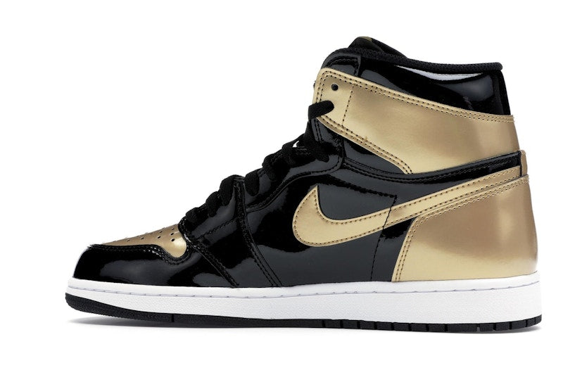 Air Jordan 1 Retro High Patent Gold Toe - Black/Metallic Gold-Summit White - 861428-007 - 20