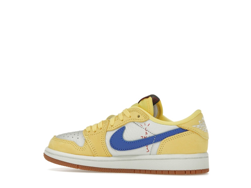 Air Jordan 1 Retro Low OG SP Travis Scott Canary (Enfant) - Canary/Racer Blue/Light Silver/Gum Medium Brown - DZ5909-700 - 20