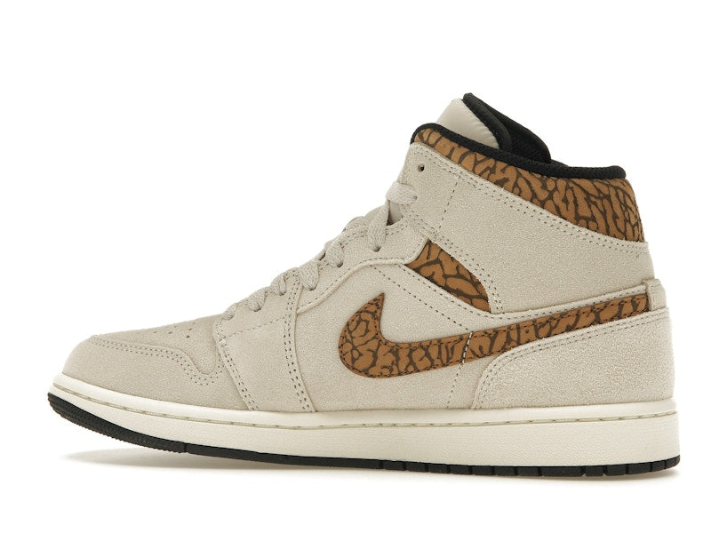 Air Jordan 1 Mid SE Brown Elephant - Light Orewood Brown/White/Light British Tan/Metallic Gold - DZ4129-102 - 20