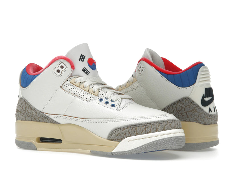 Air Jordan 3 Retro Seoul 20 - White/Black/Sport Royal/Challenge Red/Pale Vanilla/College Grey - IB1482-100 - 21