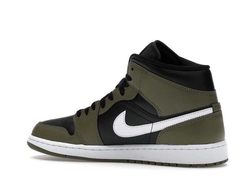Air Jordan 1 Mid Black White Olive - Black/Medium Olive/Sail/White - DQ8426-092 - 21