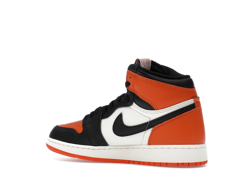 Air Jordan 1 Retro High OG Shattered Backboard (2025) (GS) - Black/Black-Sail-Starfish - FD1437-008 - 21