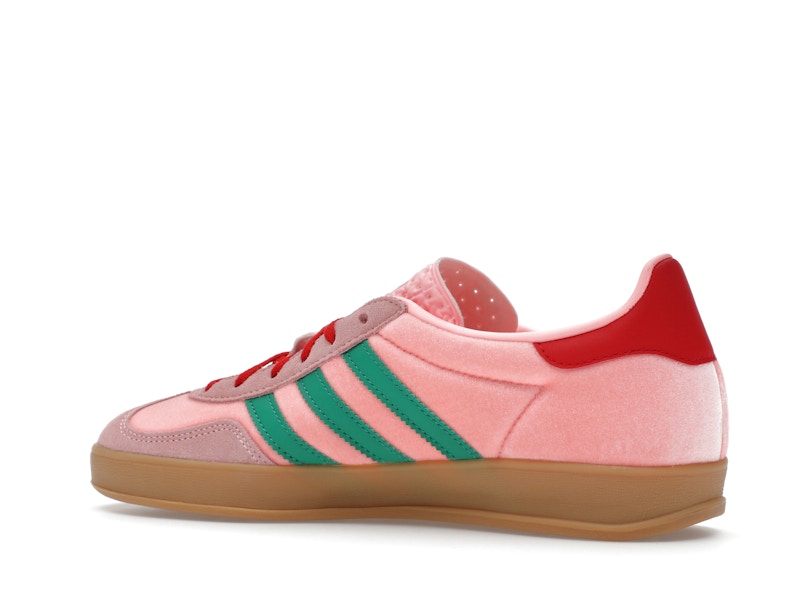 adidas Gazelle Indoor Pink Velvet (Women's) - Pink/Green/Scarlet - JI2713 - 21