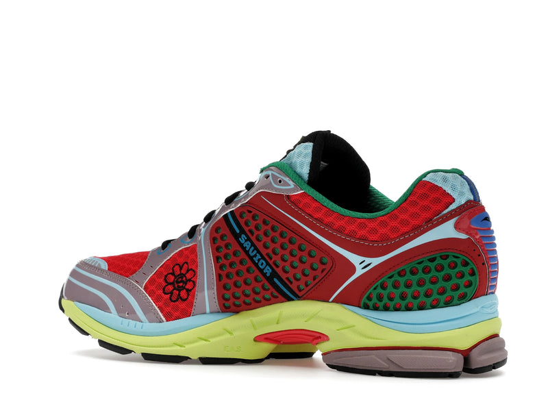 Saucony Progrid Triumph 4 Jae Tips Flowers Grow Uptown Poison Ivy - Red/Yellow/Multi-Color - S70966-1 - 21