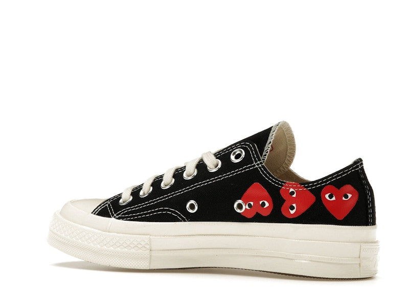Converse Chuck Taylor All Star 70 Ox Comme des Garcons PLAY Multi-Heart Black - Black/Red/Egret - A08149C/AZ-K126-001-1 - 21