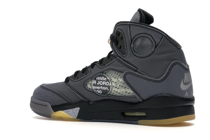 Air Jordan 5 Retro Off White Black - Black/Muslin-Fire Red - CT8480-001 - 21