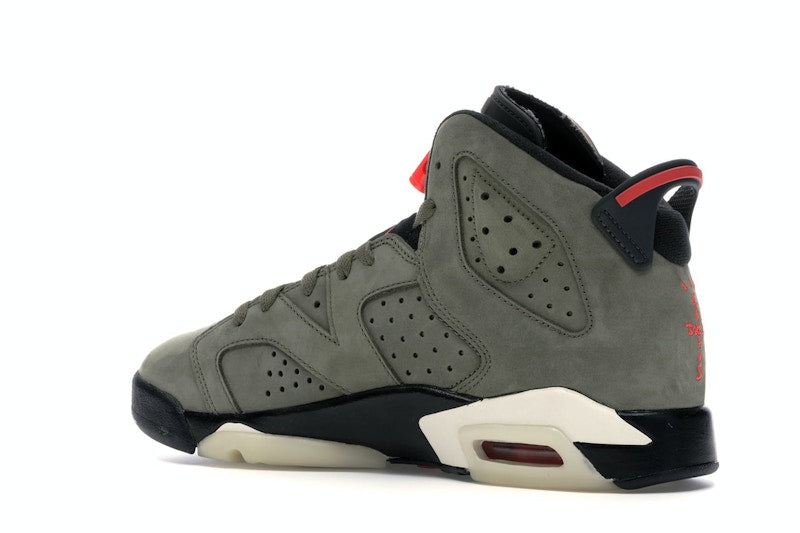 Air Jordan 6 Retro Travis Scott (GS) - Medium Olive/Black-Sail-University Red - CN1085-200 - 21