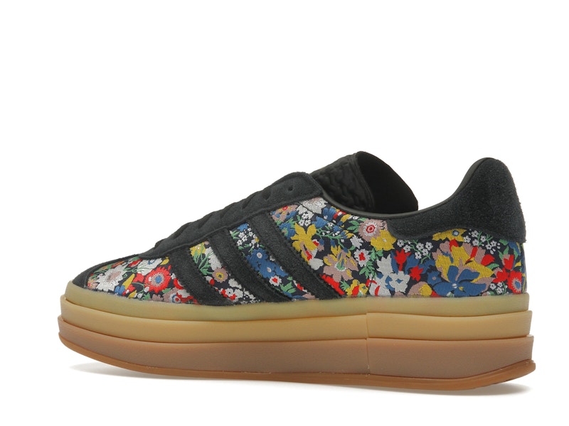 adidas Gazelle Bold Liberty London Floral Embroidery (Women's) - Core Black/Supplier Colour/Gold Metallic - JI2572 - 21